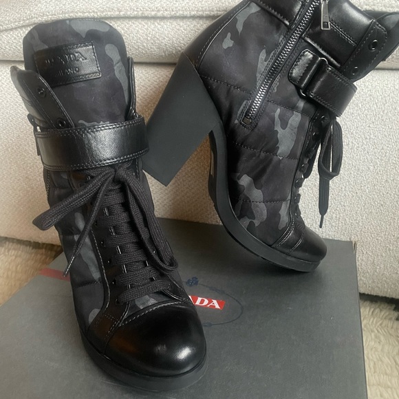 Prada Camouflage Combat Boots! - Picture 3 of 11